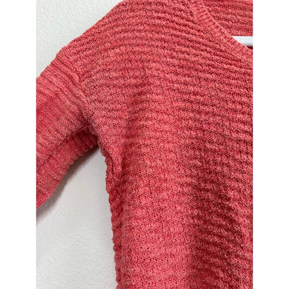 Women's Calvin Klein Pink Sweater Knitted V-Neck Casual Comfy Winter Small - Picture 7 of 10